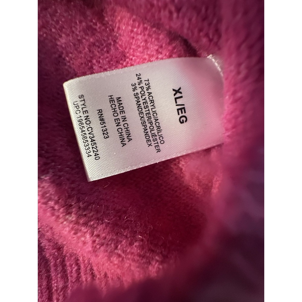 Vince Camuto Pink Sweater Women Sz XL Crew Neck Boxy Loose Fit Texture SOFT! - Picture 7 of 8